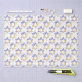 Paarse en gele waterverf tissuepapier (Craft)