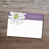 Paarse en gele whimsical Daisy Custom Text Post-it® Notes