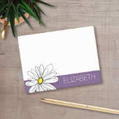 Paarse en gele whimsical Daisy Custom Text Post-it® Notes