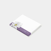 Paarse en gele whimsical Daisy Custom Text Post-it® Notes (Schuin)