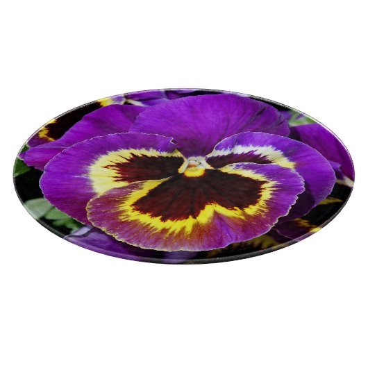 Paarse en gele zonnebloem snijplank (Hoek)