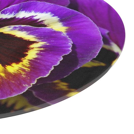 Paarse en gele zonnebloem snijplank (Hoek)