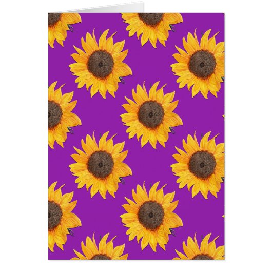 Paarse en gele zonnebloemen (Voorkant)