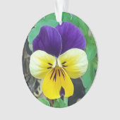 Paarse en gele zure acryldecoratie ornament (voorkant)