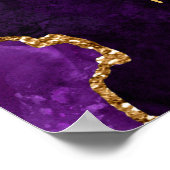 Paarse en Gold Agaat Verjaardag Welkom Poster (Hoek)