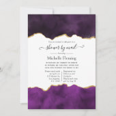 Paarse en Gold Agate Shower per mail Kaart (Voorkant)