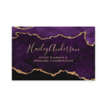 Paarse en Gold Glitter Waterverf Gilded Agate