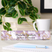 Paarse en Gold Marble Executive Naambordje