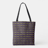 PAARSE EN GOLD MARDI GRAS DIAMOND PATTERS TOTE BAG (Achterkant)