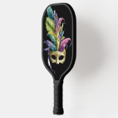 PAARSE EN GOLD MARDI GRAS MASKS & FEATHERS PICKLEBALL PADDLE (Links)
