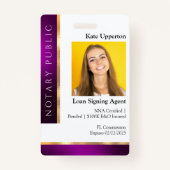 Paarse en Gold Notional sjabloon voor ID Badge (Voorkant)
