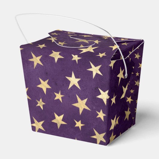 Paarse en Gold  wizard voor gedempte grunge Bedankdoosjes (Achterkant)