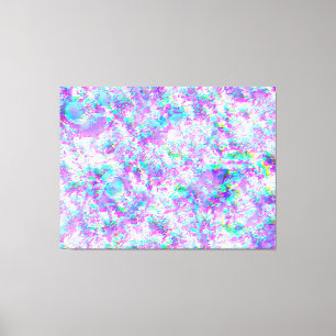 Paarse en golvende glitch canvas afdruk
