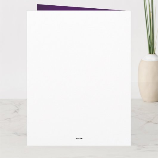 PAARSE EN GOUD INDIAAS VERJAARDAGSKAART KAART (Achterkant)