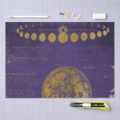 Paarse en goudAntiek kaart Tissuepapier (Craft)