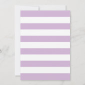 Paarse en goudbridal Shower Invitation Floral Kaart (Achterkant)