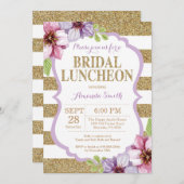 Paarse en goudbridale nodal nobelse uitnodiging (Voorkant / Achterkant)