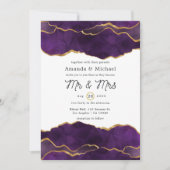 Paarse en goudbruiddweddenschappen kaart (Voorkant)