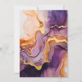 Paarse en goudbruiddweddenschappen kaart (Achterkant)