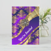 Paarse en gouddampvraag kaart (Staand voorkant)