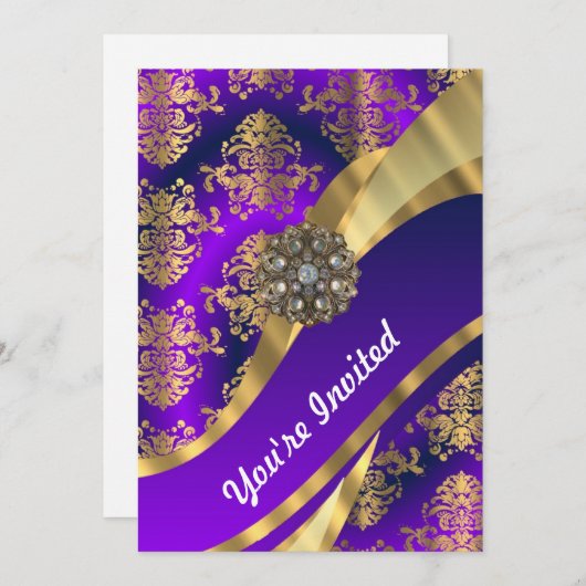 Paarse en gouddampvraag kaart (Voorkant / Achterkant)