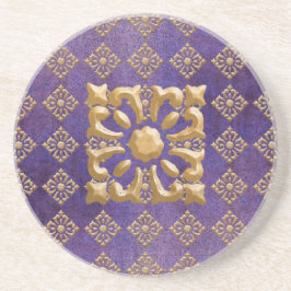 Paarse en gouddiamanten zandsteen onderzetter