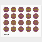 Paarse en gouddiamantglitter ronde sticker (Vel)