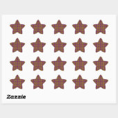 Paarse en gouddiamantglitter ster sticker (Vel)