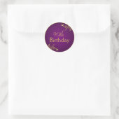 Paarse en gouden 1,5" Diameter Sticker (Tas)