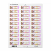 Paarse en gouden 3D Vlinder Retouradres Label (Full Sheet)