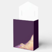 Paarse en gouden Abstracte bruiloft Bedankdoosjes (Geopend)