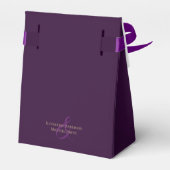 Paarse en gouden Abstracte bruiloft Bedankdoosjes (Achterkant)