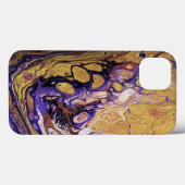 Paarse en gouden abstracte verf Case-Mate iPhone case (Achterkant (horizontaal))