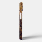 Paarse en gouden abstracte verf Case-Mate iPhone case (Achterkant / Rechts)