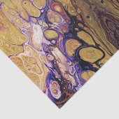 Paarse en gouden abstracte verf tissuepapier (Detail)