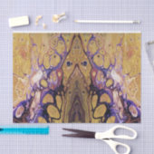 Paarse en gouden abstracte verf tissuepapier (Craft)