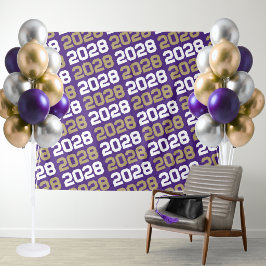 Paarse en Gouden Afstudeerachtergrond Wandkleed