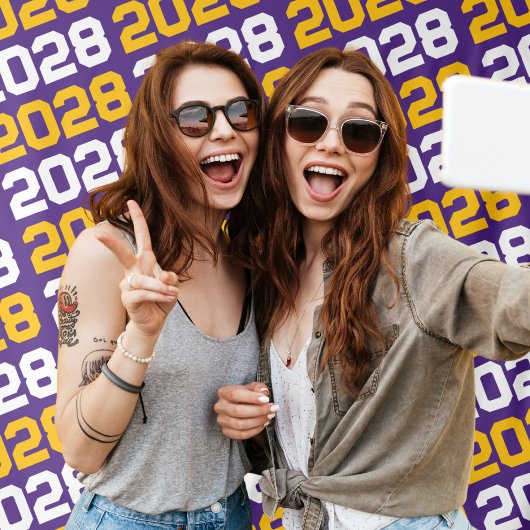 Paarse en gouden Afstuderen achtergrond Wandkleed