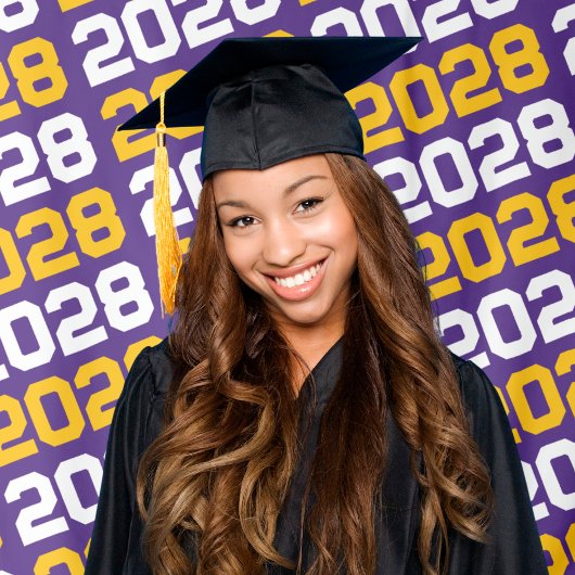 Paarse en gouden Afstuderen achtergrond Wandkleed