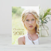 Paarse en gouden Afstuderen Kaart (Staand voorkant)