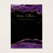 Paarse en gouden Agaat ketting display kaart (Voorkant)