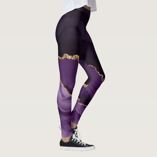 Paarse en gouden Agaat Leggings (Rechts)