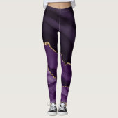 Paarse en gouden Agaat Leggings (Voorkant)