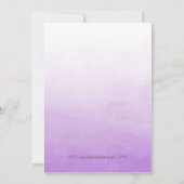 Paarse en gouden Baby shower Kaart (Achterkant)