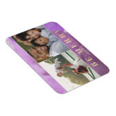 Paarse en gouden BE Merry Abstracte Veelvoudige fo Magneet (Rechterzijde)