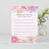 Paarse en gouden bloemen geometrisch Vrijgezellenf Advieskaart (Staand voorkant)