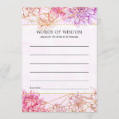 Paarse en gouden bloemen geometrisch Vrijgezellenf Advieskaart (Voorkant)