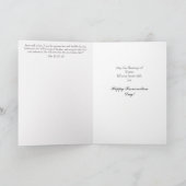 Paarse en Gouden Bloemen Houten Kruis Paas Kaart (Binnen)