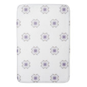 Paarse en Gouden Bloemen-Look Fractal Art Tiled Badmat (Voorkant Verticaal)