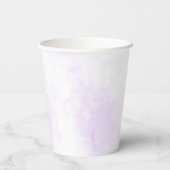 Paarse en gouden bloemen vlinder 1e verjaardag papieren bekers (Achterkant)